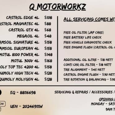 CAR SERVICING FROM $48 -- Castrol / Shell Helix / Amsoil / Motul / LiquiMoly